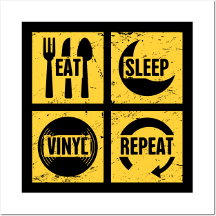 Funny Vinyl Record DJ Turntable Graphic Posters and Art